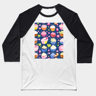 Cupcakes Baseball T-Shirt